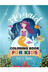 Mermaid coloring book for kids