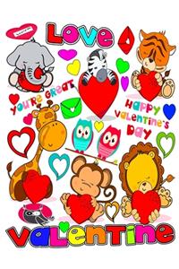 Valentine's Day Coloring Book for Kids Toddlers and Preschoolers