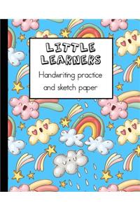 Little learners handwriting practice and sketch paper