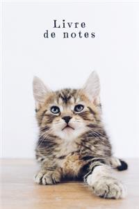 Livre de notes: Livret de notes pour les élèves et les étudiants - Design: Chat mignon