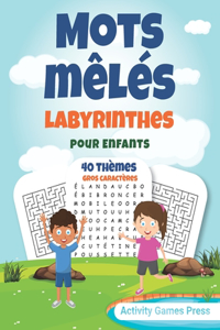 Mots mêlés labyrinthes pour enfants
