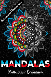 Mandalas Malbuch für Erwachsene Schwarzer Hintergrund