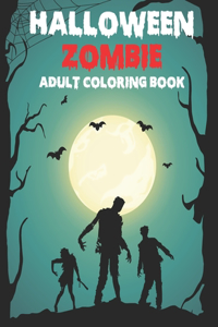 Halloween Zombie Adult Coloring Book