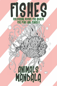 Mandala Colouring Books for Adults for Pens and Pencils - Animals - Fishes