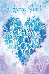 Notebook I love you blue purple Edition