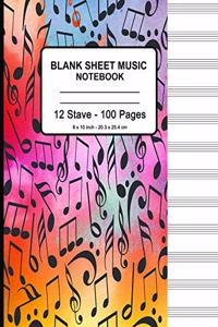 Blank Sheet Music Notebook