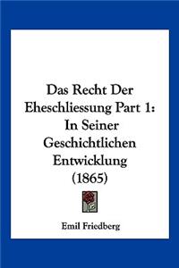 Recht Der Eheschliessung Part 1