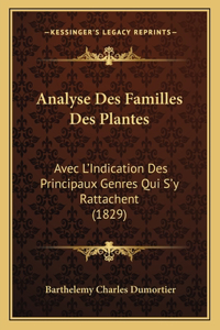 Analyse Des Familles Des Plantes