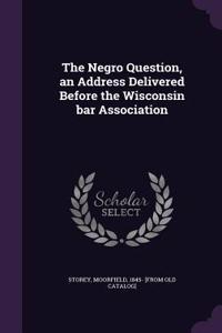 The Negro Question, an Address Delivered Before the Wisconsin bar Association
