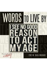 2019 Words to Live by Mini Calendar: By Sellers Publishing