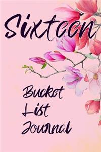 Sixteen Bucket List Journal