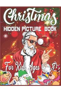 Christmas Hidden Picture Book For Kids Ages 4-8