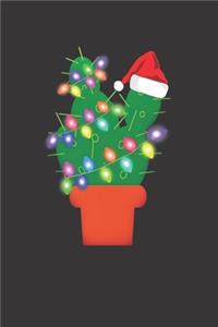 Christmas Lights Cactus Journal Notebook