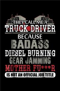 They call me a Truck Driver because badass diesel burning gear jamming mother fu***r is not an official job title