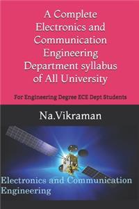 A Complete Electronics and Communication Engineering Department syllabus of All University