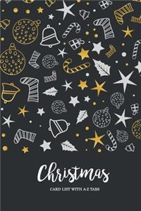 Christmas Card List with A-Z Tabs