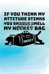 If You Think My Attitude Stinks You Should Smell My Hockey Bag