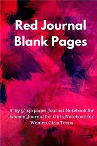 Red Journal Blank Pages