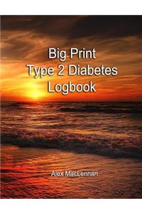 Big Print Type 2 Diabetes Log Book