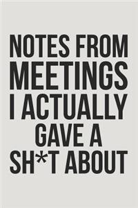 Notes from Meetings I Actually Gave a Sh*t about
