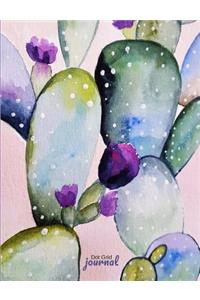 Watercolour Cactus Dot Grid Journal