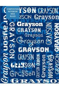 Grayson Composition Notebook Wide Ruled