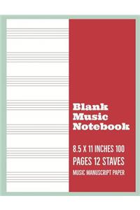 Blank Music Notebook