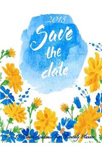 2018 Save the Date 18 Month Academic Year Monthly Planner