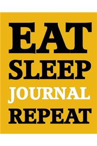 Bullet Dot Grid Journal - Eat Sleep Journal Repeat (Yellow-White)