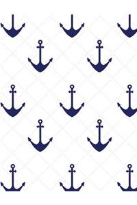 Anchor Nautical Notebook - Graph Paper - 5x5 Quad Rule
