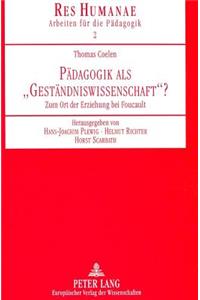 Paedagogik ALS «Gestaendniswissenschaft»?