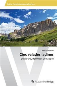 Cinc valades ladines