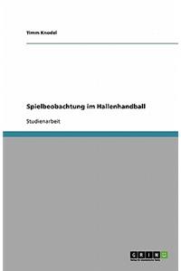 Spielbeobachtung im Hallenhandball