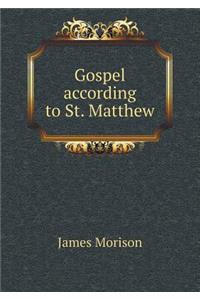 Gospel According to St. Matthew