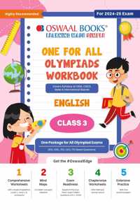 Oswaal One For All Olympiad Workbook Class 3 English for 2024-25 Exam