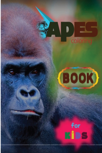 Apes coloring book for kids