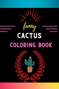 Funny cactus coloring book