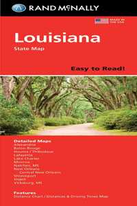 Rand McNally Easy to Read: Louisiana State Map