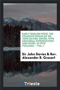 The Complete Poems of Sir John Davies