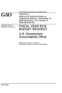 Fiscal Year 2016 Budget Request
