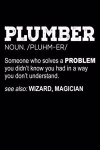 Plumber Noun Someone Who Solves a Problem You Didn't Know You Had...