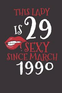 29 Sexy Lips Birthday Gift Notebook Journal