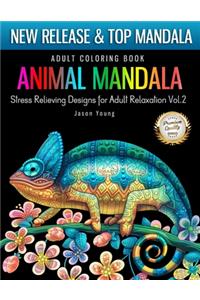 Adult Coloring Book Animal Mandala Stress Relieving Designs For Adult Relaxation Vol2