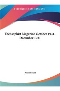 Theosophist Magazine October 1931-December 1931