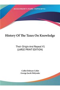 History Of The Taxes On Knowledge