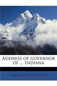 Address of Governor of ... Indiana