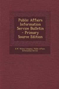 Public Affairs Information Service Bulletin