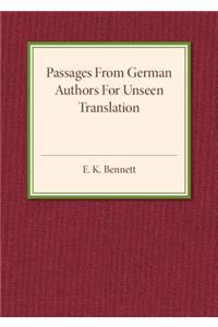 Passages from German Authors for Unseen Translation