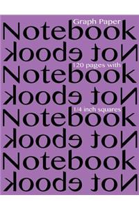 Graph Paper Notebook 1/4 inch squares 120 pages