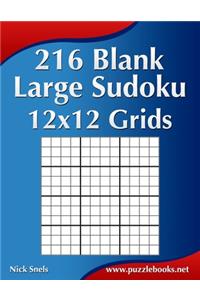 216 Blank Large Sudoku 12x12 Grids